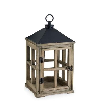 Wooden Lantern - Driftwood